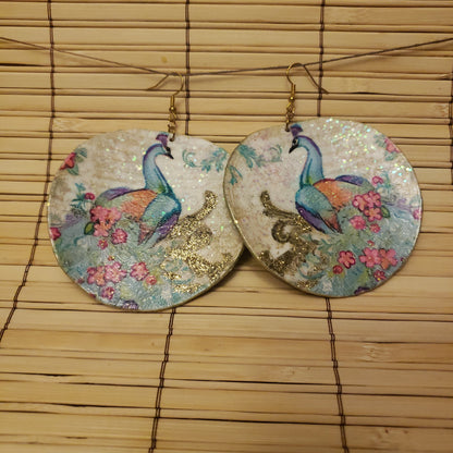 Peacock Paper Earrings