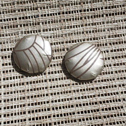 Paper Covered Button Earrings